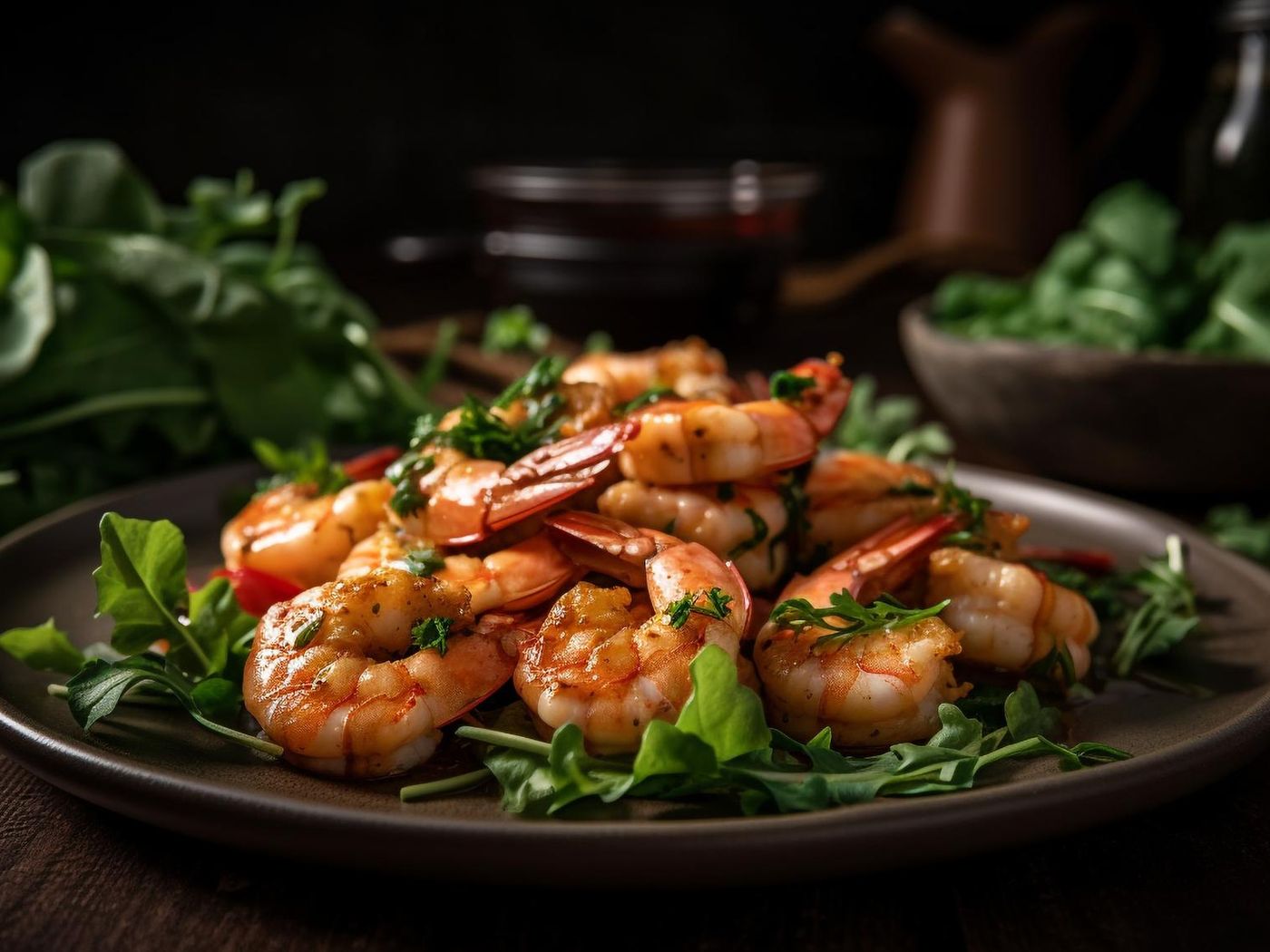 Coastal prawns, grilled and herbed