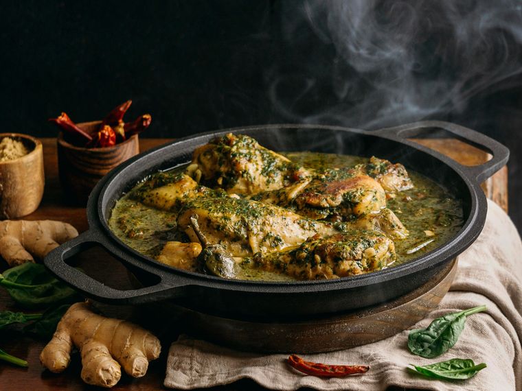 Slow-cooked Andhra chicken curry